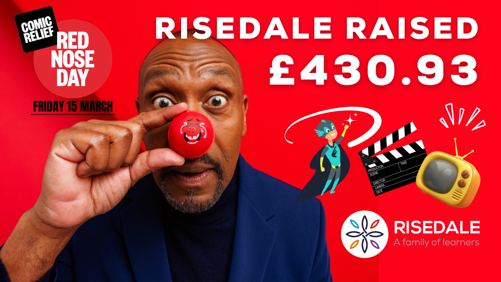 £430.93 raised for Red Nose Day - 15th March 2024:
